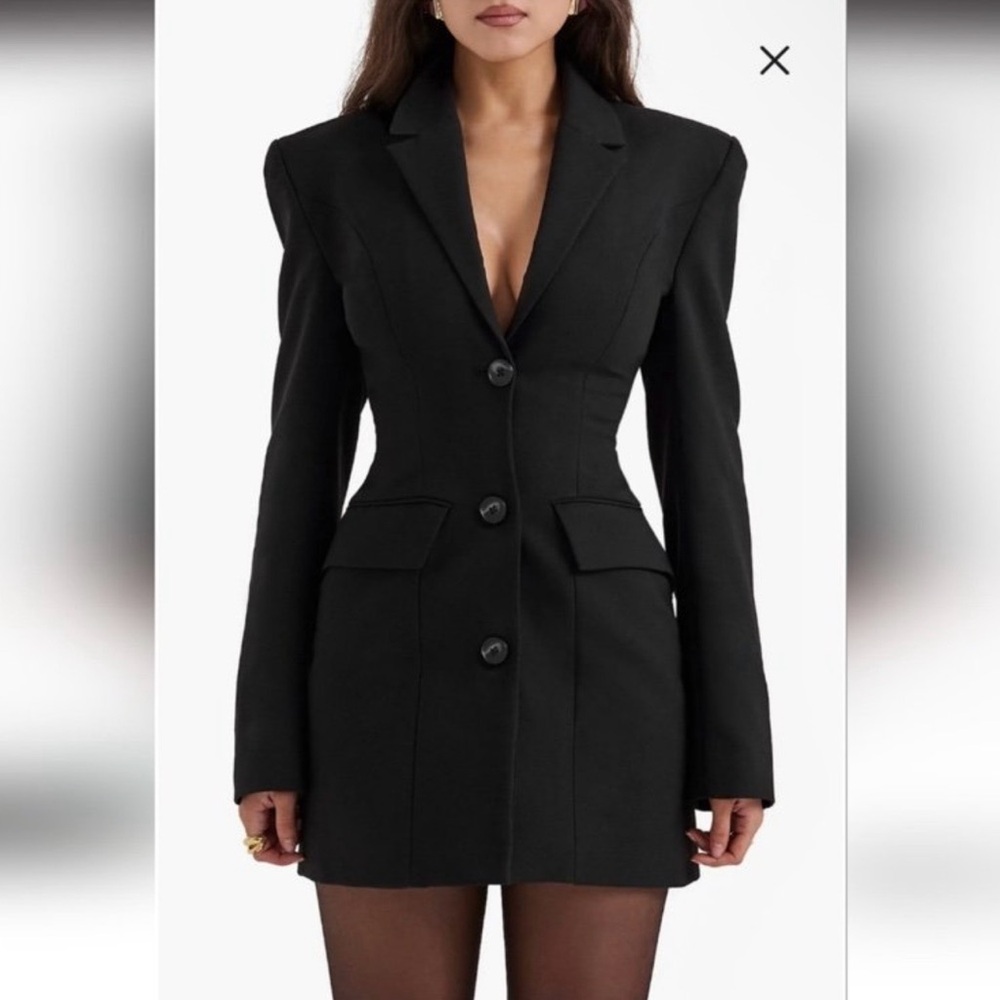 House of CB Black Tailored Blazer Dress